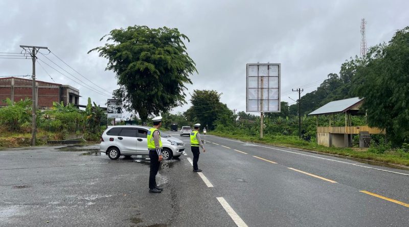 Satlantas Polres Aceh Jaya Intensifkan Strong Point Pagi di Sejumlah Titik Rawan Laka dan Kemacetan