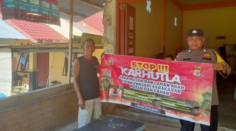 Polsek Sampoiniet Gencarkan Patroli Karhutla, Imbau Warga Tidak Membakar Lahan